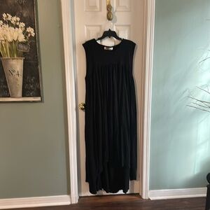 Black cotton maxi dress